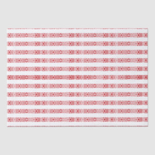 Cute red & white lace strips met kerstmis tissuepapier