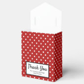 Cute Red White Polka Dot Birthday Party Favor Box Bedankdoosjes (Geopend)