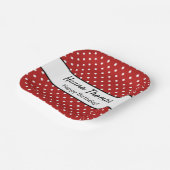 Cute Red White Polka Dot Birthday Party Papieren Bordje (Gebogen)