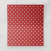 Cute Red White Polka Dot Birthday Party Plaatskaartje (Binnenkant ongevouwen)