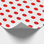 Cute Red & White Polka Dots Cadeaupapier (Hoek)