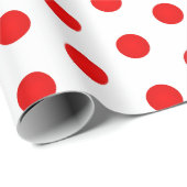 Cute Red & White Polka Dots Cadeaupapier (Rol Hoek)