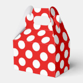 Cute red white polka stip patroonpartij bedankdoosjes (Achterkant)