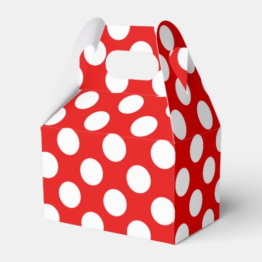 Cute red white polka stip patroonpartij bedankdoosjes (Achterkant)