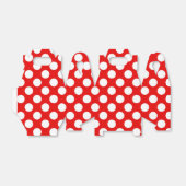 Cute red white polka stip patroonpartij bedankdoosjes (Uitgevouwen)