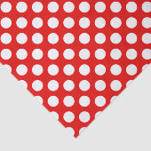 Cute red white polka stip patroonpartij tissuepapier (Detail)