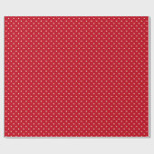 Cute red white polka stipt patroon stijlvol elegan cadeaupapier (Vlak)