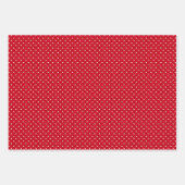 Cute red white polka stipt patroon stijlvol elegan inpakpapier vel (Voorkant)