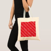 Cute red white silhouette modes meisjes tote bag (Voorkant (product))