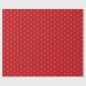 Cute red & white snewflakes patroon kerstavond cadeaupapier (Vlak)