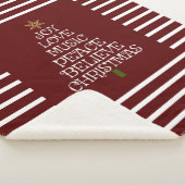 Cute Red/White Spirit of Kerstmis Sherpa Deken (3/4)