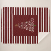 Cute Red/White Spirit of Kerstmis Sherpa Deken (Voorkant (horizontaal))