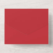 Cute Red White Stripes All in One Wedding Invite Uitnodiging (Achterkant)