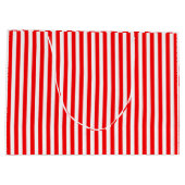 Cute Red White Stripes Large Cadeautasje (Achterkant)