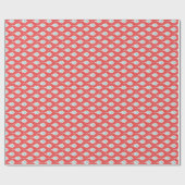 Cute red white turquoise ikat tribal cadeaupapier (Vlak)