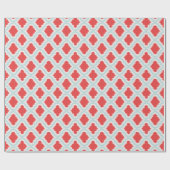 Cute red white turquoise maroccan patroonikat cadeaupapier (Vlak)