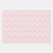 Cute Red & White XOXO Hearts Valentijnsdag Inpakpapier Vel (Voorkant 2)