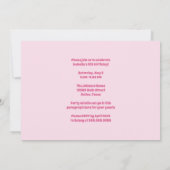 Cute Redhead Princess Girls Custom Birthday Party Kaart (Achterkant)