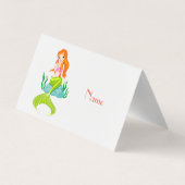 Cute Redkoped Mermaid Thunder_Cove Visitekaartje (Achterkant)