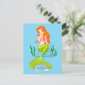 Cute Redkopmermaid Thunder_Cove Briefkaart (Staand voorkant)