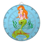 Cute Redkopmermaid Thunder_Cove Dartbord (Voorkant)