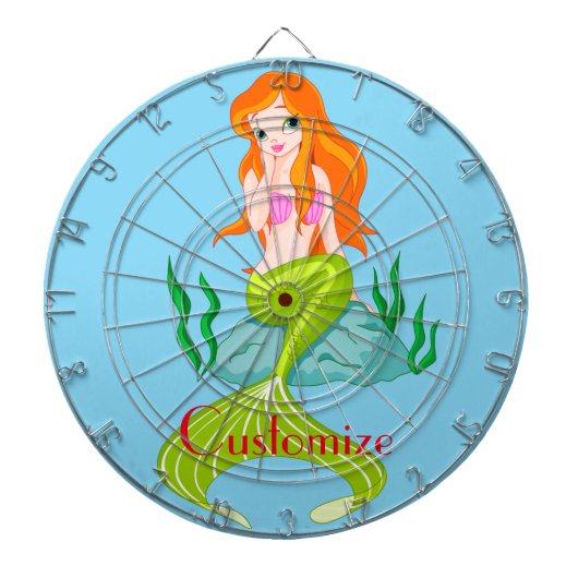 Cute Redkopmermaid Thunder_Cove Dartbord (Voorkant)