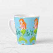 Cute Redkopmermaid Thunder_Cove Latte Mok (Linkerhoek)
