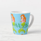 Cute Redkopmermaid Thunder_Cove Latte Mok (Rechterhoek)