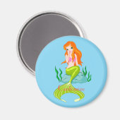 Cute Redkopmermaid Thunder_Cove Magneet (Voorkant / Achterkant)