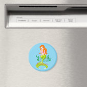 Cute Redkopmermaid Thunder_Cove Magneet (Insitu (Vaatwasser))