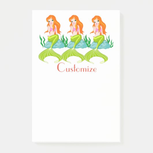 Cute Redkopmermaid Thunder_Cove Post-it® Notes (Voorkant)