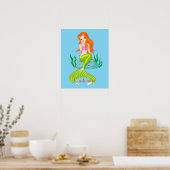 Cute Redkopmermaid Thunder_Cove Poster (Keuken)