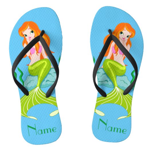 Cute Redkopmermaid Thunder_Cove Teenslippers (Voetbed)