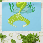 Cute Redkopmermaid Thunder_Cove Theedoek (Gevouwen)