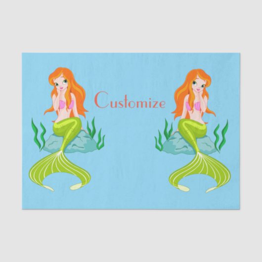 Cute Redkopmermaid Thunder_Cove Tissuepapier (Voorkant)