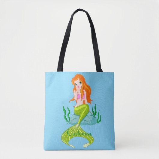 Cute Redkopmermaid Thunder_Cove Tote Bag (Voorkant)