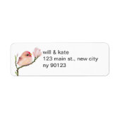 Cute Redpoll Bird Return Address Labels (Voorkant)