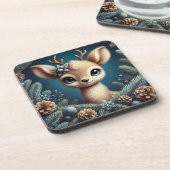 Cute Ree Illustratie Bier Onderzetter (Linkerzijde)