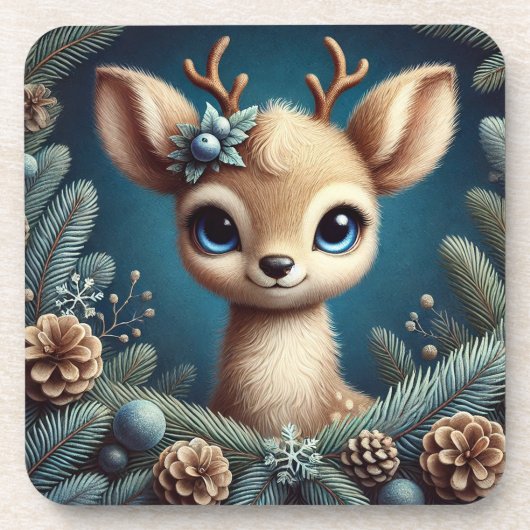 Cute Ree Illustratie Bier Onderzetter (Voorkant)