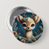Cute Ree-Illustratie Ronde Button 7,6 Cm (Voorkant /achterkant)