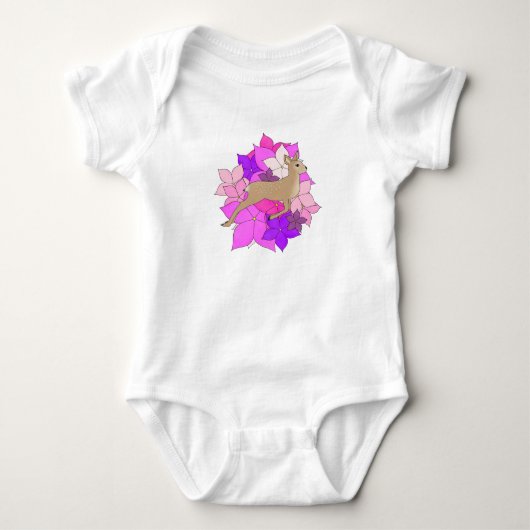 Cute Ree met Bloemen T-Shirt (Voorkant)