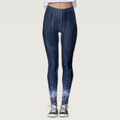 Cute Regen Blauwe Broek Lange Leggings (Voorkant)