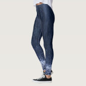 Cute Regen Blauwe Broek Lange Leggings (Links)