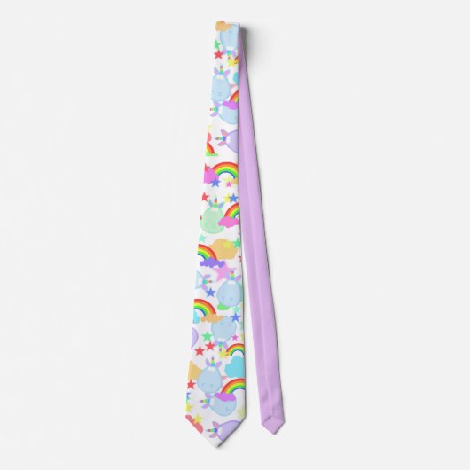 Cute regenbogen en unicorns Stropdas (Voorkant)