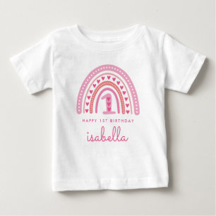 Cute Regenboog 1e Verjaardag Meisje Shirt Outfit
