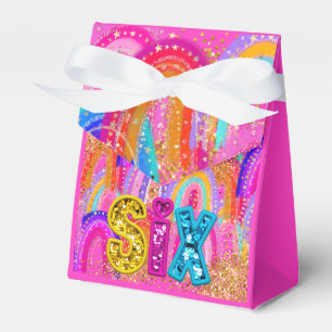 Cute Regenboog 6e Verjaardags Favorieten Doos Bedankdoosjes
