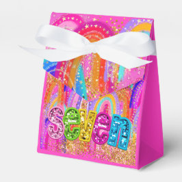Cute Regenboog 7e Verjaardag Favor Doos Bedankdoosjes