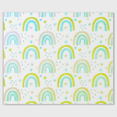Cute regenboog bedrukt cadeaupapier (Vlak)