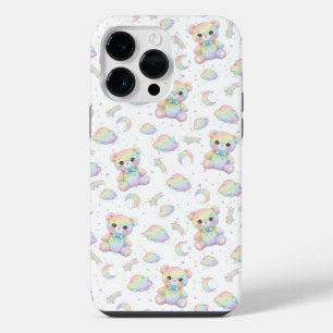 Cute Regenboog Beer en Pastelkleurige Wolken Patro iPhone 14 Pro Max Hoesje