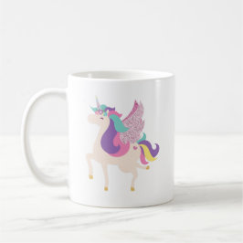 Cute Regenboog Eenhoorn Glitter Koffiemok